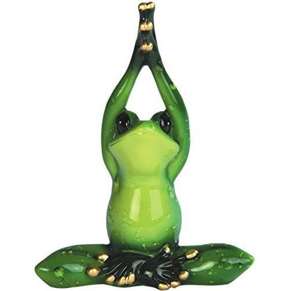 George S. Chen Imports Green Frog Yoga Figurines (Set of 2), 5"