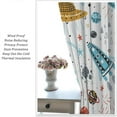 thumbnail image 5 of Kids Space Rocket Curtains, Cartoon Outer Space Rockets Planets Stars Comets Universe Adventure Print Window Treatments for Boys Bedroom Living Room 84x84in, 5 of 6