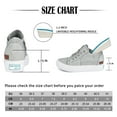 thumbnail image 7 of JENN ARDOR Women's Canvas Casual Shoes Lace Up Classic Splicing Platform Slip-On Low Top Sneakers Rubber Sole Wedge Low Top Fashion Sneakers With Zipper, 7 of 7