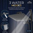 thumbnail image 6 of Exclusive Home Goods All Metal High Pressure Rainfall Shower Head with Handheld Shower Head Combo, 1.8 GPM 10" Matte Black, 6 of 7