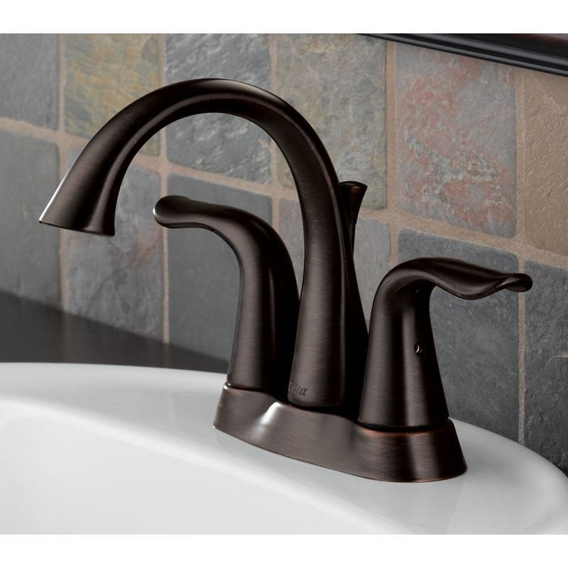 Delta Lahara 2538 4 in. Centerset High Arc Bathroom Faucet with PopUp