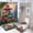 AA-2, variant on Charming Winter Hot Air Balloon Scene Shower Curtain Bathroom Sets Toilet Lid Rug, Bath Mat And Contour Mat, Shower Curtain 4Pcs