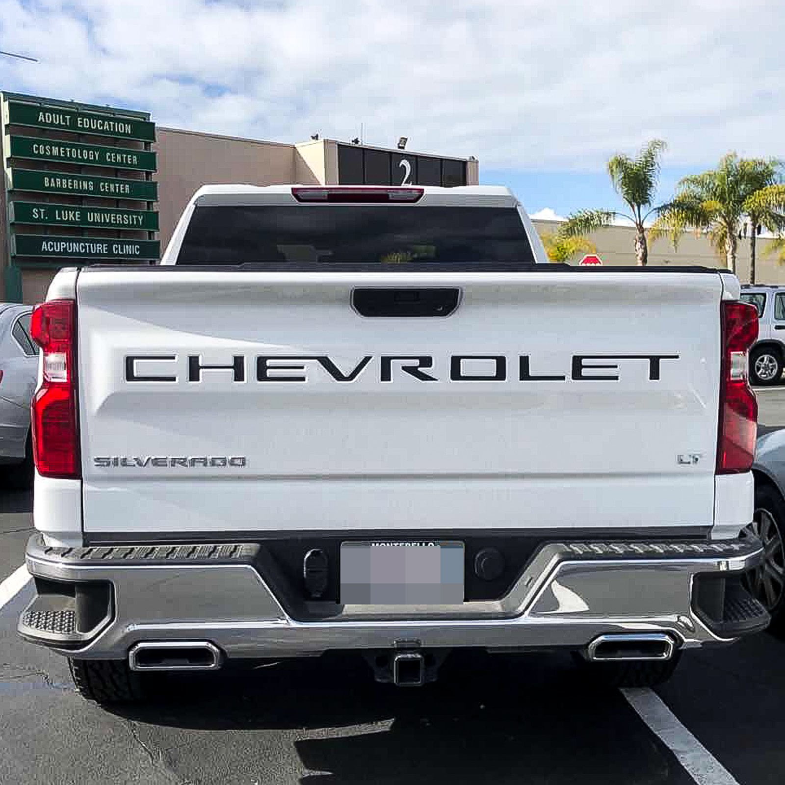 2019 Chevrolet Silverado Trunk word blackout INSERTS MATTE BLACK 