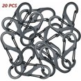 thumbnail image 2 of 20 Pièces Mini S Forme Mousquetons en Alliage d'Aluminium Mousquetons 8 Formes Durables Léger Imperméable à Double Boucle, pour la Maison, Randonnée en Plein Air, Pêche, Camping, Voyage, Etc, 2 of 5