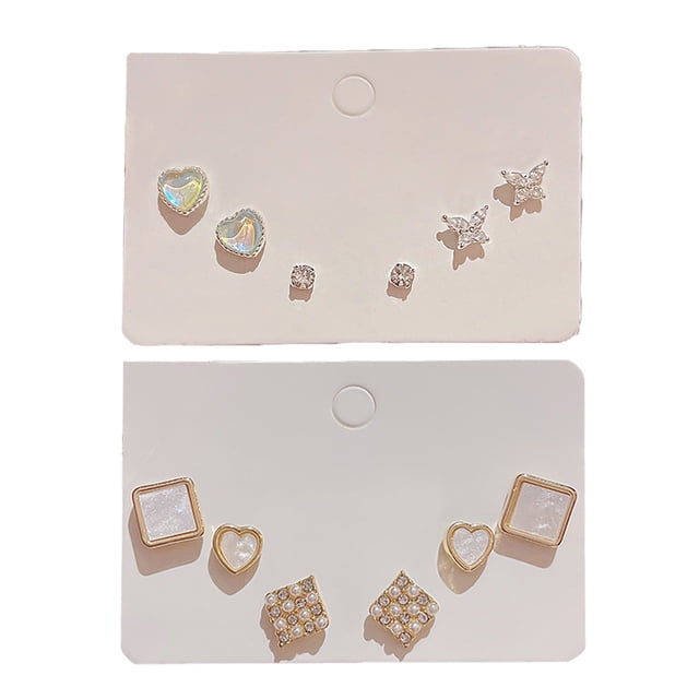 Anillos de barra Laklulu Studs, anillos de circonita cúbica, anillos de relámpago, micro anillos para mujer