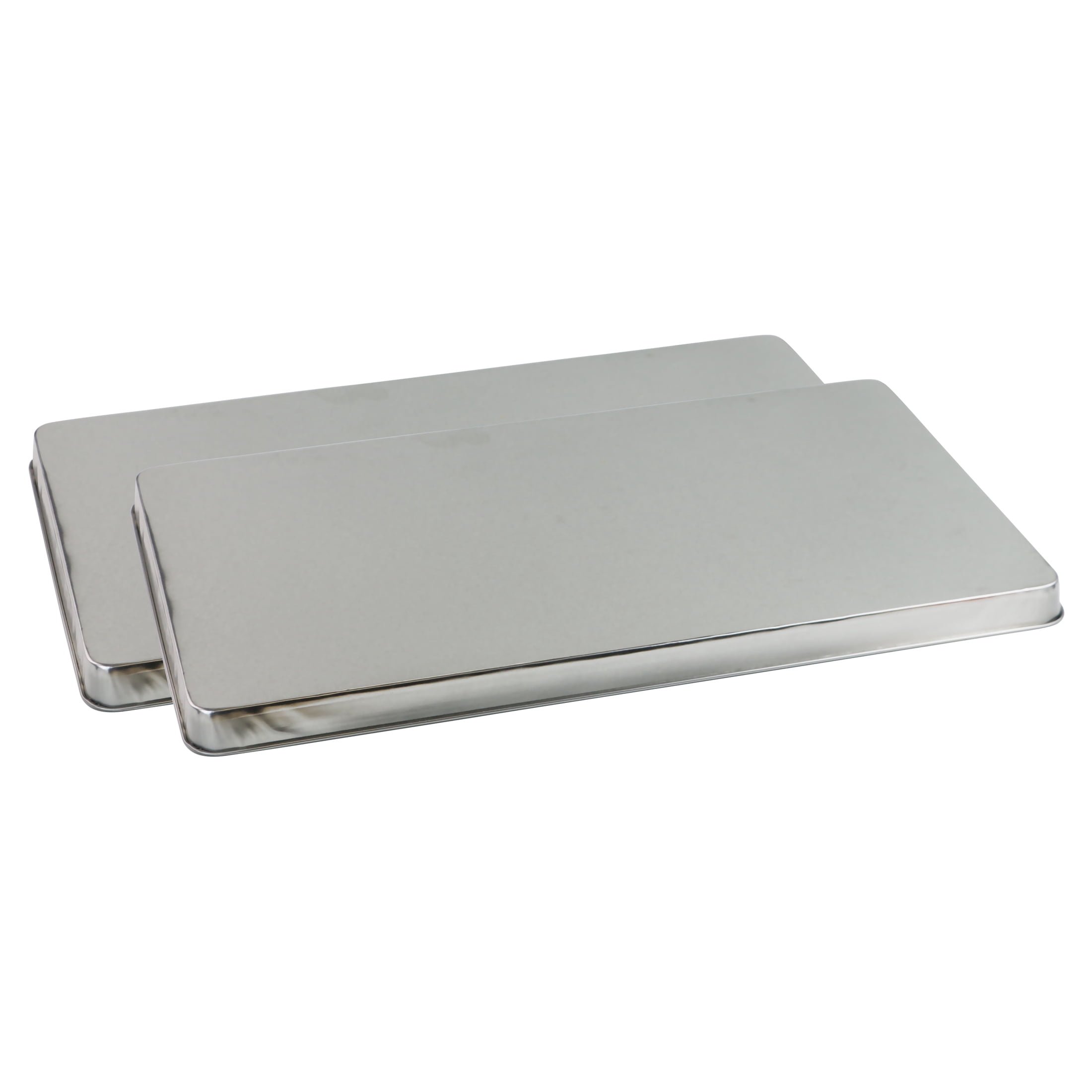 Calypso Basics, Tin Rectangular Burner Cover Set of 2, Stainless Steel
