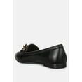 thumbnail image 3 of Chunky Metal Chain Faux Leather Loafers, 3 of 9