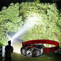 ASXITE Travel Flashlight, Flashlights and Lanterns, Induction Headlamp Long Battery Lifestrong Lightrechargeableultra-Bright Led Outdoor Fishing Lamp Head-Mounted Miner'S Lamp Flashlight