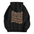 thumbnail image 5 of WEAIXIMIUNG Sweatshirts Grande Taille pour Femmes 3X Carcos Décontracté Col Rond Poche Imprimé Lettres Anglaises Hoodie, 5 of 5