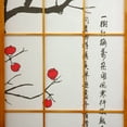 thumbnail image 2 of Oriental Furniture 6 Ft Tall 6 panel Honey Color Flower Blossom Room Divider, 2 of 3