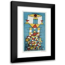 Paul Klee 15x24 Black Modern Framed Museum Art Print Titled - Postcard on the Occasion of the ‘Lofty Person’ Exhibition in Bauhaus (1923)
