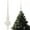 White, variant on Diceymbol Flocking Gourd Christmas Tree Topper, 12-Inch Long Pointed Star, Plastic Velvet Top Decoration