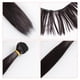 thumbnail image 4 of 5 pelucas de pelo liso resistentes al calor de 15 cm, hechas a mano, para muñecas, extensiones de pelo de trama para proyectos escolares en casa (negro), 4 of 5