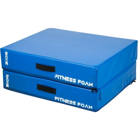 VEVOR Fitness Crash Pad 9 inch Barbell Crash Cushion Pads  Weightlifting Protector Falling Pads  Cushioned Foam Mat for Olympic Weightlifting One Pair Blue