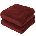 thumbnail image 1 of Fleece Bed Blanket King Size, Soft Warm Teddy Sherpa Blanket, Lightweight Plush Microfiber Fleece Shaggy Throw Blanket for Sofa Couch Bed (90" x 108", Maroon Red) Unique Bargains Manta, 1 of 8