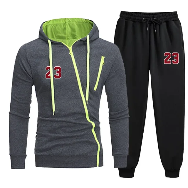 Chándal para hombre, novedad en ropa deportiva, estampado, chaqueta con cremallera, abrigo, sudaderas con capucha informales, pantalones deportivos para correr, ropa cálida para exteriores para hombre