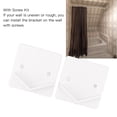 thumbnail image 4 of Curtain Rod Tension Retainer, Easy Installation 2 Pcs Adhesive Sticking Curtain Rod Bracket Universal  for Bedroom, 4 of 8