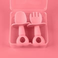 thumbnail image 4 of Cheer.US 2Set(2Spoon+2Fork) Self Feeding Baby Utensils - Mini Baby Spoon & Baby Fork Training Set for Baby Led Weaning - Anti-Choke Toddler Silverware - 6-12 Months+ - Safe, Non-Toxic & BPA Free, 4 of 7