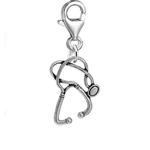 Nurse Thermometer and Stethoscope Charm 