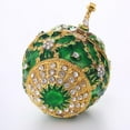thumbnail image 3 of Green Enamel Easter Egg Jewelry Box Wedding Storage Container, 3 of 6