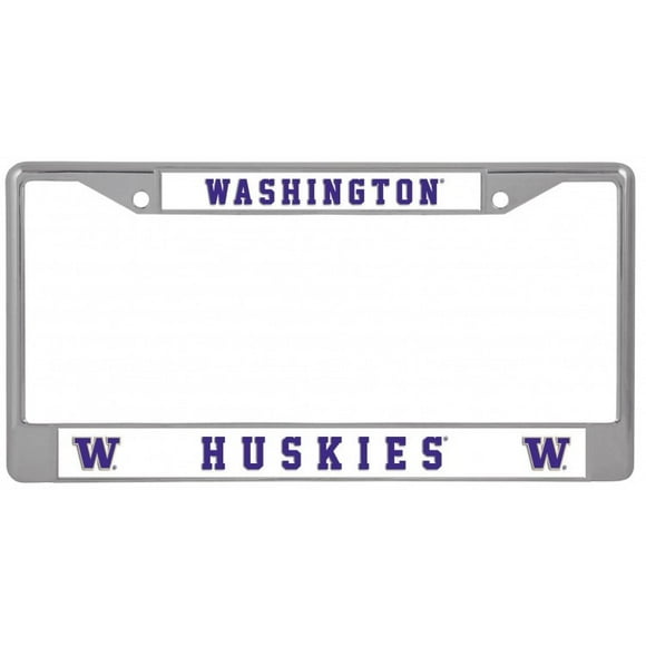 Washington Huskies Chrome License Plate Frame