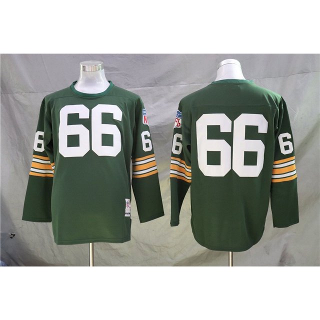 Packers Team Uniforms Football Uniforms Jerseys Legend Second Generation Retro Embroidery Training Game Uniforms Short-Sleeved T-Shirt Mesh