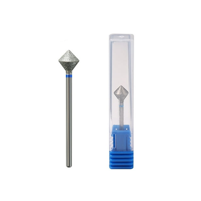 2Pcs Diamond Nail Drill Bit Rotary Burr Manicure Pedicure Grinding Head Nail Cutters for Professional and Home Use