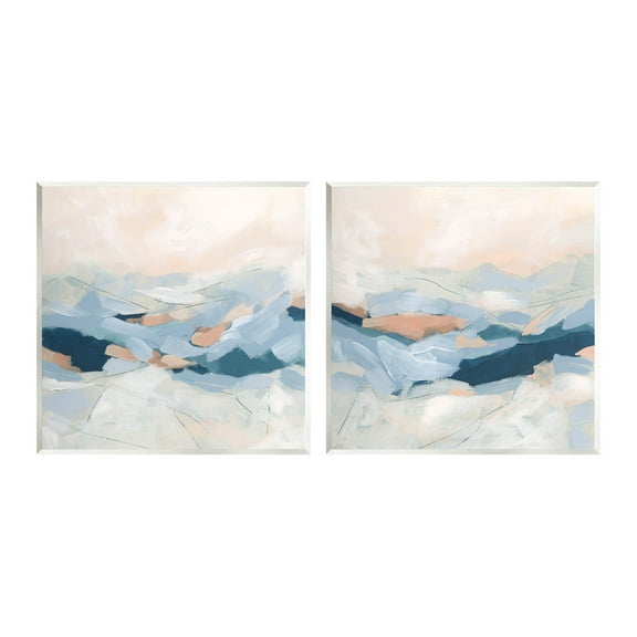 Stupell Industries Abstract Mountain Peaks Scenery Painting Unframed Art Print Wall Art, Set of 2, Design by June Erica Vess