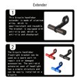 thumbnail image 2 of Alliage Route Vélo Guidon Extension Alliage Vélo de Montagne Route Support Anti-Rouille Extenseur Vélo Extérieur Support de Téléphone Portable avec Vis d'Installation Noir, 2 of 6