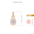 thumbnail image 3 of ANGARA Lab Grown Diamond Infinity Knot Pendant for Women in 14K Rose Gold (Size-7.3x5.2mm| Color-F-G| Clarity-VS) | April Birthstone, Anniversary, Jewelry Gift for Women | Lab-Grown Diamond Necklace, 3 of 7