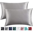 thumbnail image 1 of Funda de almohada 100 % seda de morera para la salud del cabello y la piel, 51 x 76 cm (gris), 1 of 2
