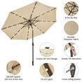 thumbnail image 5 of Spaco 10' Solar LED Lighted Patio Market Umbrella Shade Tilt Adjustment Crank-Beige, Patio Offset Umbrella with Easy Tilt Adjustment, Outdoor Cantilever Hanging Umbrella, Sunshade Umbrella Canopy, 5 of 6