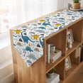thumbnail image 4 of Cartoons Dinosaurs Table Runner Linen Burlap Table Runner 70 Inches Long Cute Animals Palm Trees Mountains Dresser Scarves for Kitchen Island Coffee Dining Party Wedding Banquet Holiday Decor 13"x70", 4 of 8