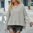 thumbnail image 6 of GigrtiJin Women's Sweater Fall Winter Lantern Long Sleeve Casual Tops Knit Round Neck Loose Pullover Sweaters, 6 of 8