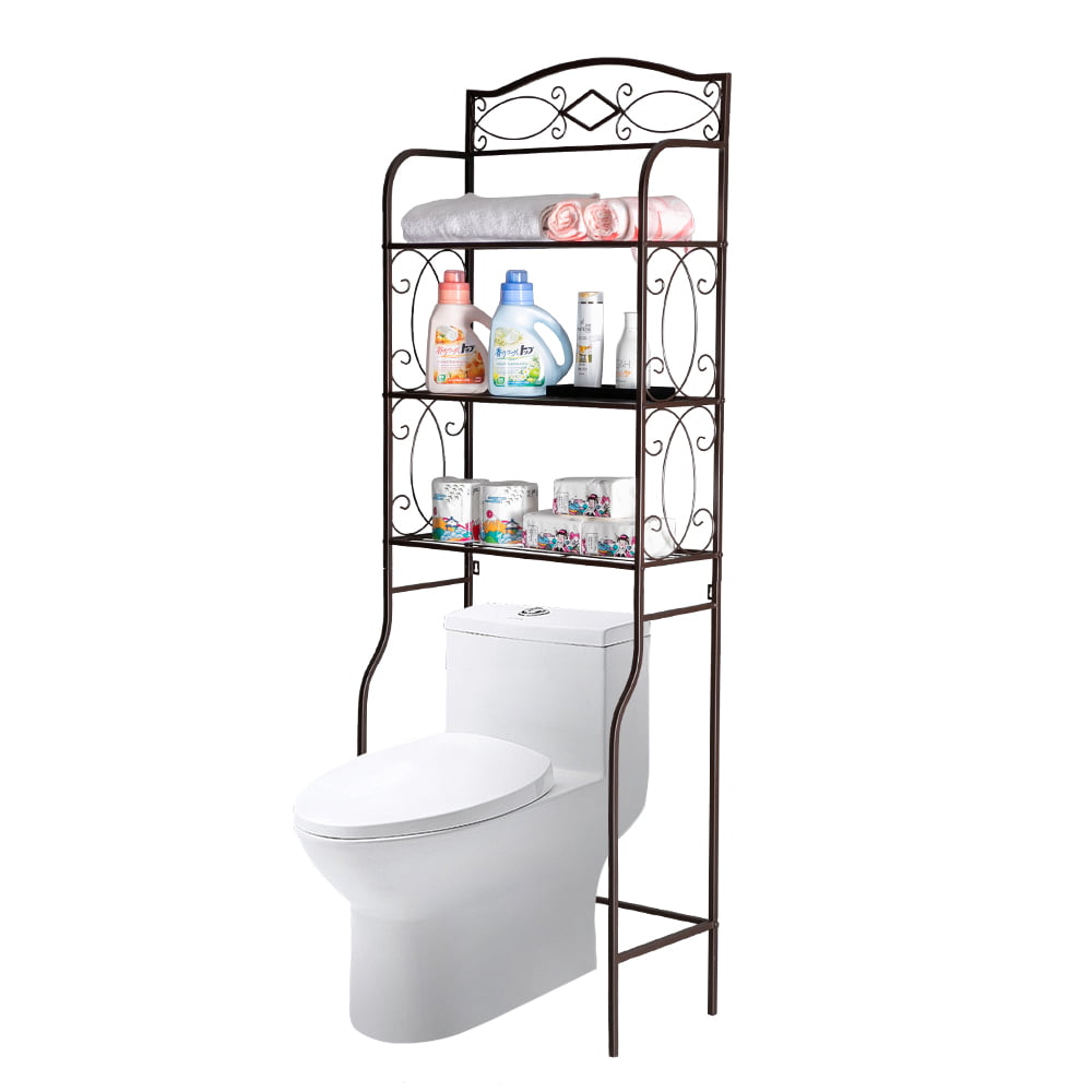 3 Tier Metal Over The Toilet ShelfCoffee