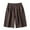 Coffee, variant on Puyaiuu New 2025 Shorts for Women Plus Size Casual Solid Shorts High Elastic Waist with Pocket Lightweight Women Shorts Plus