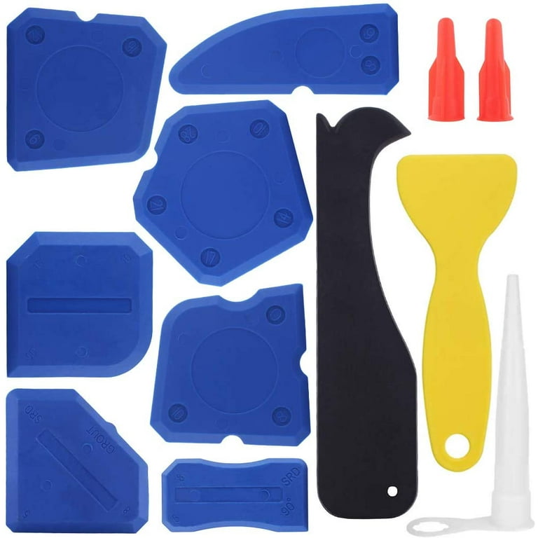 Heldig Caulking Tool Silicone Sealant Finishing Grout Tools Kit 12