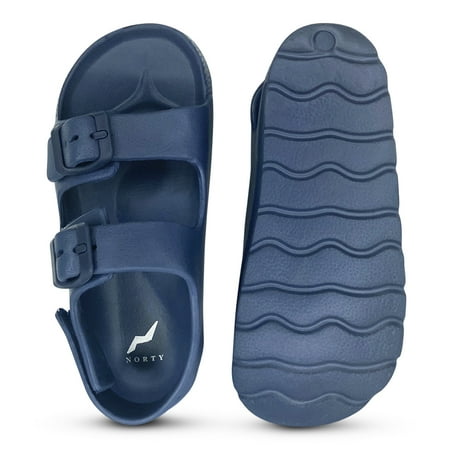 

NORTY Toddler Boys Comfort Footbed Flat Male Ankle Strap Sandals Navy