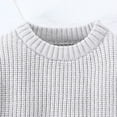 thumbnail image 6 of Dmsael Girls Sweaters Girls' Fall Sweaters Color Block Crewneck Long Sleeve Drop Shoulder Knit Pullover Tops for Kids Grey,12-18 Months, 6 of 7