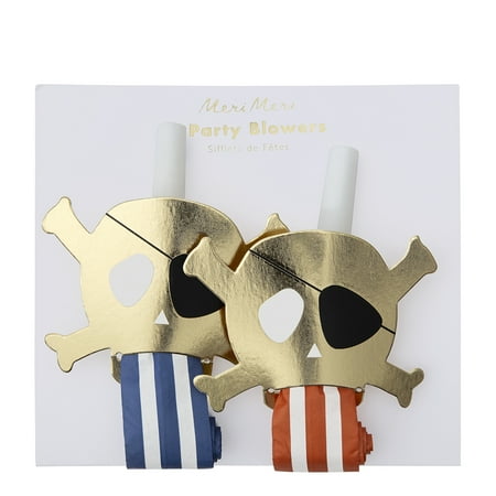 Meri Meri Pirates Bounty Party Blowers, 4ct, Great for Birthdays