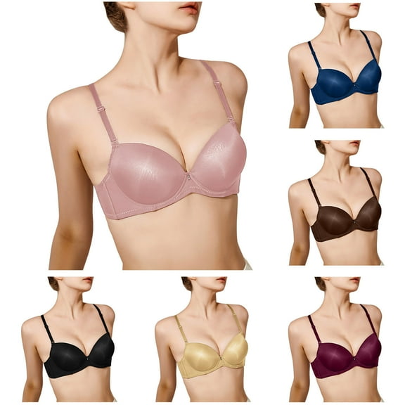 HAPIMO Women's Everyday Bra Lifting Bra Comfy Underwear Push Up Wireless Seamless Soft Smoothing Brassiere Solid Color Trendy Lady Lingerie Beige 32