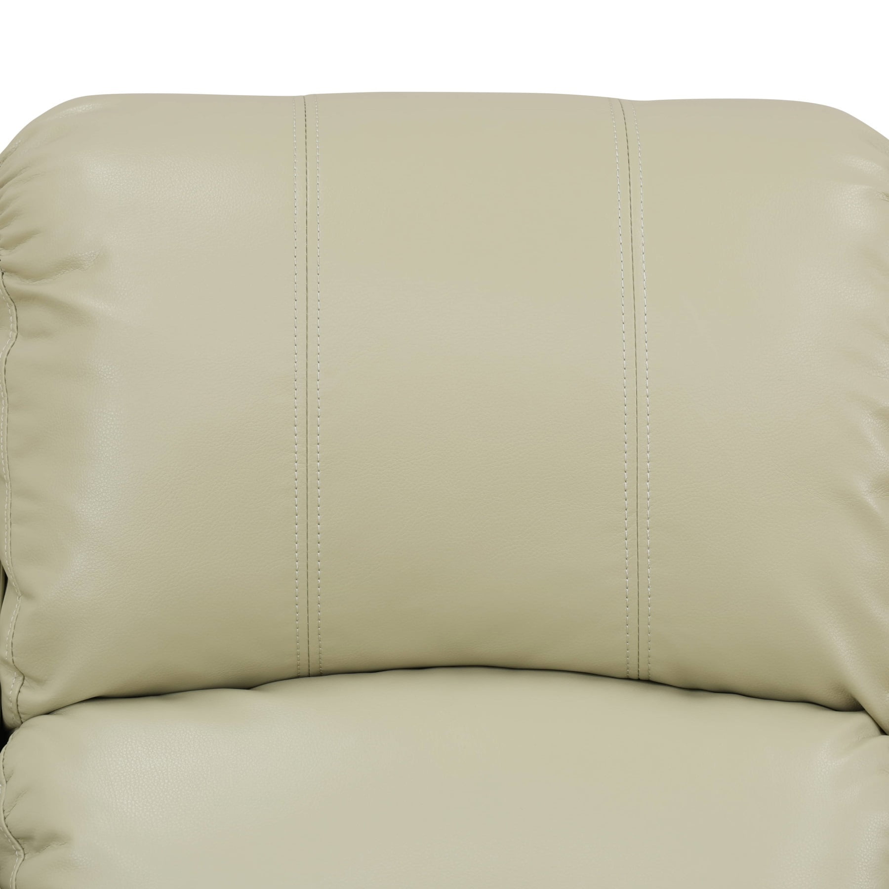 Hommoo Recycled Leather Manual Recliner Chairs for Living Room & Home Theater, Reclining Lounge Chair 160° Recline, Beige