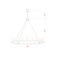 thumbnail image 5 of Warehouse of Tiffany Liam Matte Black 48-inch Round Wagon Wheel 24-Light Chandelier, 5 of 13