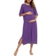 thumbnail image 1 of Lucakuins Camisón para Mujer, Manga Corta con Cremallera Abertura Camisón Largo Ropa de Dormir Loungewear Lucakuins moda, 1 of 2