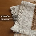 thumbnail image 3 of Manteles Individuales para Mesa, 6 Piezas Tapetes para Mesa de Comedor, 100% Algodón, Manteles Individuales Trenzados Rectángulo, Resistente al Calor, Antideslizante, Fácil de Limpiar, 3 of 6