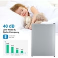thumbnail image 4 of 4.3 Cu. Ft Mini Fridge with Freezer - Space-Saving Design, Adjustable Temperature, Organized Storage, Crisper Drawer, Removable Glass Shelves, Ideal for Compact Spaces, Grey, 4 of 7