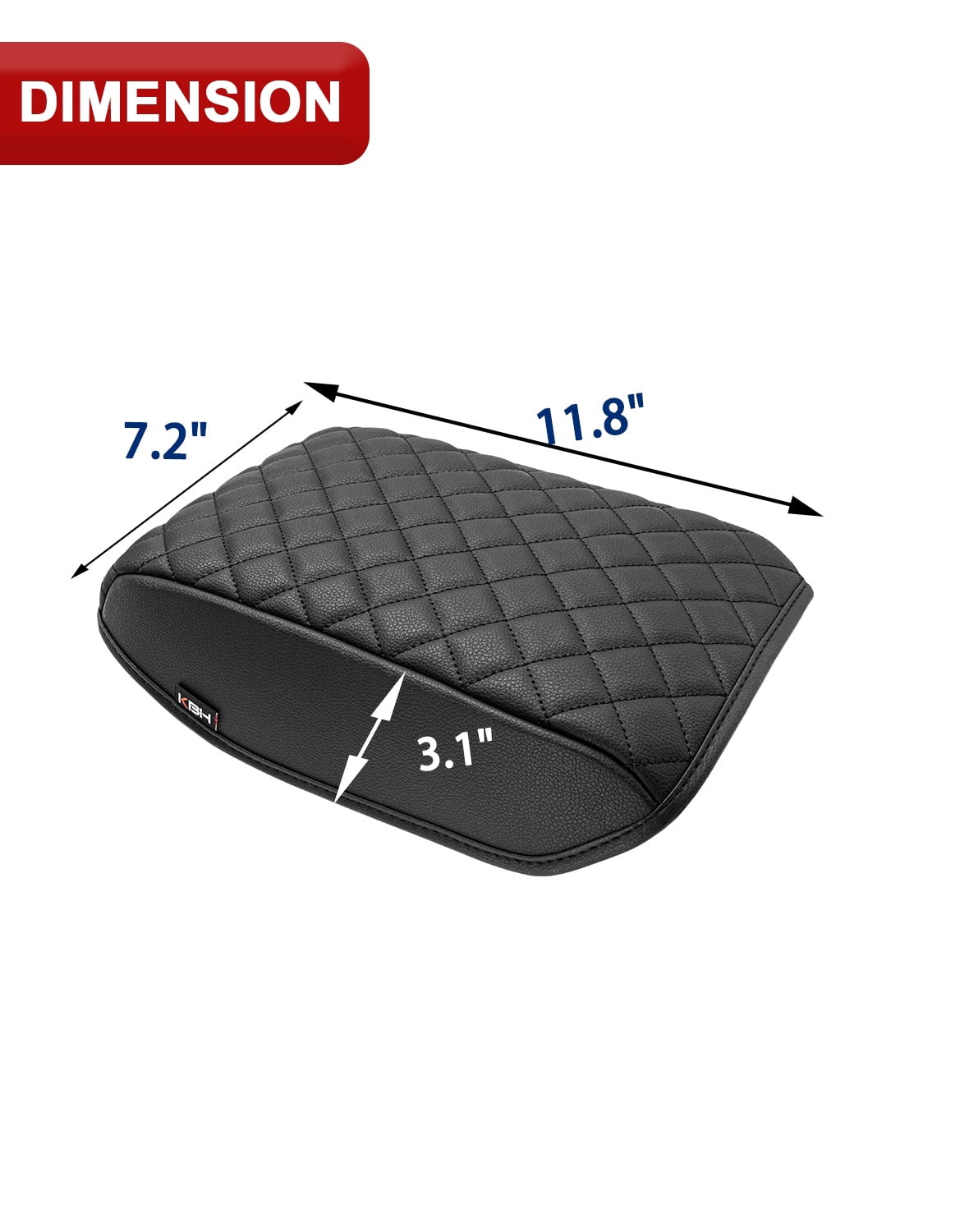 KBH Center Console Armrest Cover for Subaru Forester Accessories 2019-2025, Leather Middle Console Cover Cushion Pad for Car Interior, Black