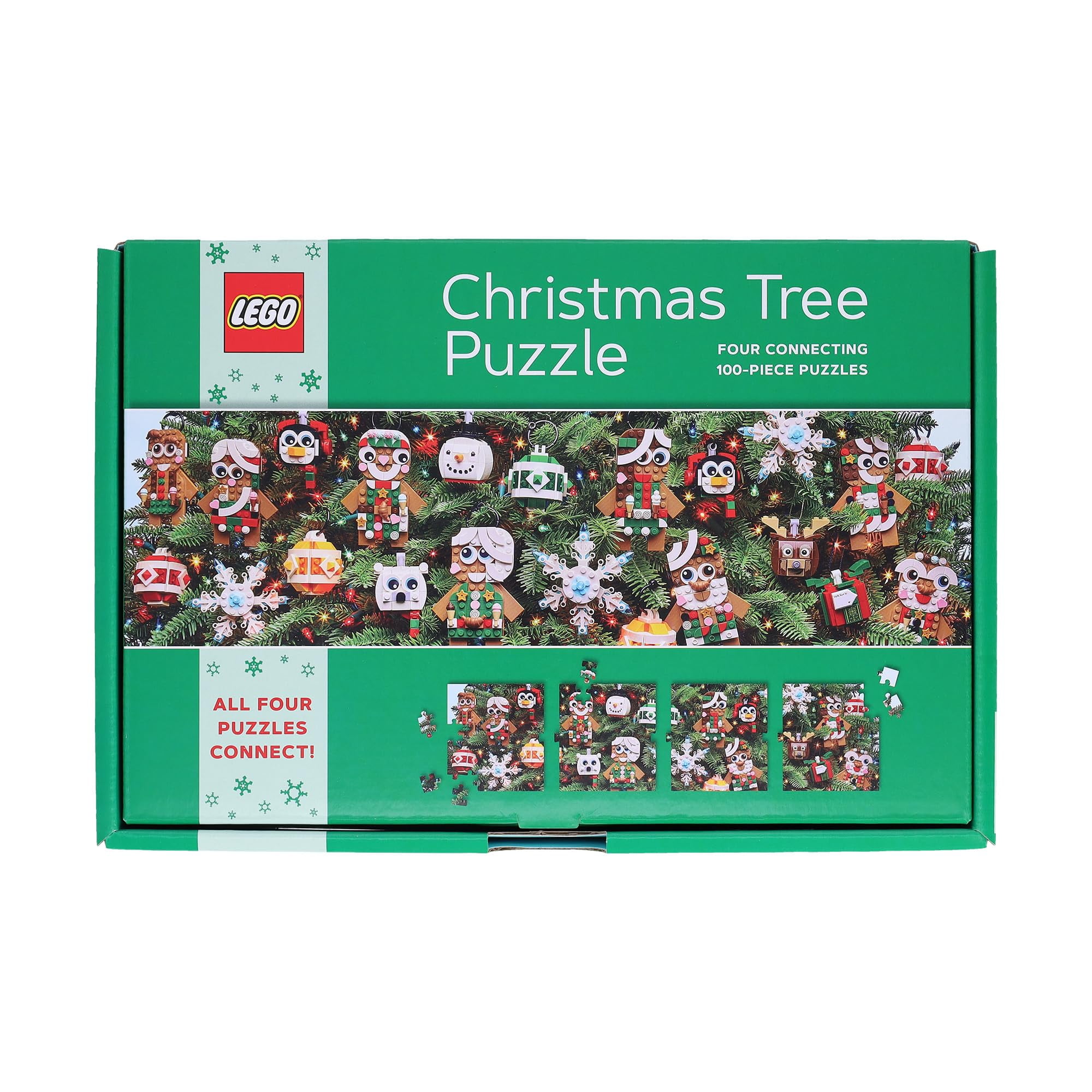 Lego: LEGO Christmas Tree Puzzle : Four Connecting 100-Piece Puzzles (Jigsaw)