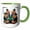 Green/White, variant on 3drose, Funny Cool Capybaras Playing Poker Card Game Gambling Abstract, 11oz Magic Transforming Mug