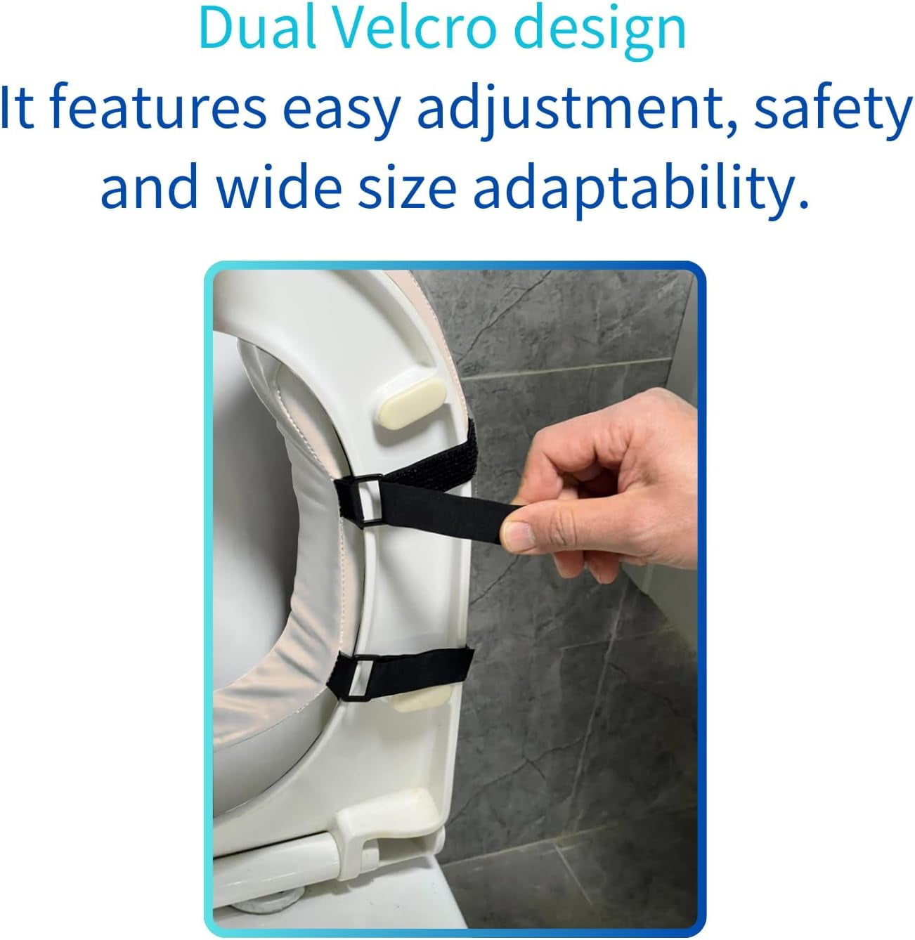 Ristpal Soft Padded Toilet Seat Cushion with 2-Inch High-Density Foam & Waterproof PU Fabric, U-Shape Padded Toilet Cushion - Secure Hook & Loop Tape, Fits Standard/Elongated Toilets (Beige)